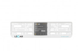 Рамка под номер LECAR односоставная (белая) с логотипом