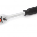 Ключ-трещетка для сменных головок 1/2", флажковая, пластиковая ручка, 45 зубцов, 250 мм.