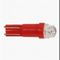 Лампа приборная 12Vх1,2W пластик. патрон Т5 (W2x4,6d) диод красный