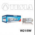 Лампа двухконтактная (поворот, стоп-сигнал) 12Vх21/4W смещен. цоколь белая