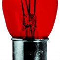 Лампа двухконтактная (поворот, стоп-сигнал) 12Vх21/4W смещен. цоколь красная