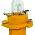 Лампа приборная 12Vх1,1W пластик. патрон B8,4d желтый