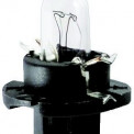 Лампа приборная 12Vх1,2W пластик. патрон B8,4d черный