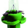 Лампа приборная 12Vх2W пластик. патрон B8,4d зеленый