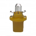 Лампа приборная 12Vх1,5W пластик. патрон B8,5d желтый
