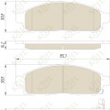 Колодка тормозная "KoTL" MITSUBISHI PAJERO SPORT/MONTERO SPORT 08/L200 05 (GDB3435) (к-т 4шт) перед