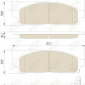 Колодка тормозная "KoTL" MITSUBISHI PAJERO SPORT/MONTERO SPORT 08/L200 05 (GDB3435) (к-т 4шт) перед