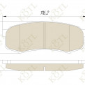 Колодки торм. задние "KoTL" TOYOTA Land Cruiser 150, Prado, LEXUS GX, MITSUBISHI PAJERO 3.8/3.2D (2006/09-) (к-т 4шт) задняя