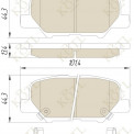 Колодка тормозная "KoTL" MITSUBISHI Outlander 2012-, RVR, ASX, MAZDA 6, Atenza, CITROËN C4, Aircross (к-т 4шт) задняя