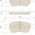 Колодка тормозная "KoTL" RENAULT CAPTUR 13-/DUSTER 10-/FLUENCE 10-/MEGANE 09-/ SCÉNIC 09-, DACIA (GDB1789) (к-т 4шт) перед