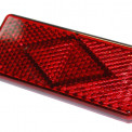 Катафот заднего бампера Газель, Соболь 50х120 мм (креплен.КЛИПСА) красный РОМБ