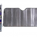 Шторка солнцезащитная металлизированная, под лобовое стекло (серебро), 130х60 см