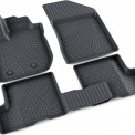 Коврики пола ВАЗ LADA X-RAY  (2015-)(к-т 4 шт) для комплектаций без вещевого ящика, резиновые