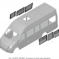 Стекло Газель NEXT (фургон-автобус) окна боковины средней левое (801х702) "Оригинал"