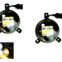 Фара противотуманная Газель-Бизнес, NEXT, LADA Priora, NIVA Chevrolet LED, (3000К+6000К) (2шт к-т)