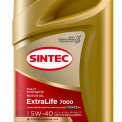 Масло моторное Sintec ExtraLife 7000 5W-40 SN/CF, A3/B4 синтетика  1 л