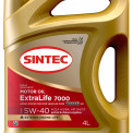Масло моторное Sintec ExtraLife 7000 5W-40 SN/CF, A3/B4 синтетика  4 л