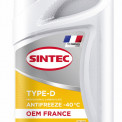 Охлаждающая жидкость Антифриз Sintec OEM France Type-D желтый -40 1 кг