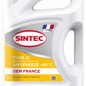 Охлаждающая жидкость Антифриз Sintec OEM France Type-D желтый -40 5 кг