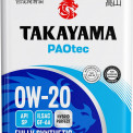Масло моторное TAKAYAMA PAOtec 0W-20 SP, GF-6A SP синтетика 4 л