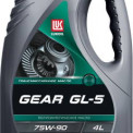 Масло трансмиссионное Лукойл GEAR 75W-90 GL-5 п/синтетика  4 л