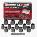 Набор экстракторов головок для откручивания поврежденных гаек болтов (14 предметов)