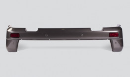 Бампер УАЗ Patriot задний "Рашмор-коричнево-серый металлик" Н/О в СБ с 2014 г.в под парктроник