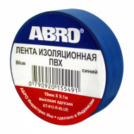 Изолента  ABRO 19 мм × 9.1 м синяя