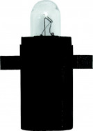 Лампа приборная 12Vх1,2W пластик. патрон B8,3d черный/серый