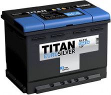 Аккумулятор "TITAN" EUROSILVER  56 Ah, 12V пуск.ток 530 А обратная полярность (- ; +)