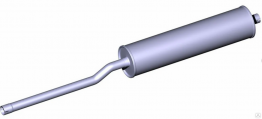 Глушитель Газель  — МАК резонатор активного типа с промежуточной трубой "Оригинал"