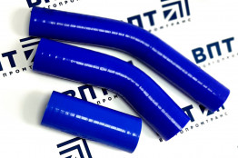 Патрубки радиатора ЗИЛ-130 (к-т 3 шт) силикон синий