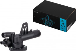 Термостат "LECAR" Renault Duster 15-, Dokker 12-20 1.5d K9K, Nissan Qashqai J101.5d 06-13 (с корпусом и 2-х конт. датчиком) (83°С)