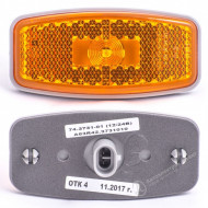 Фонарь габаритный Газель NEXT АВТОБУС, НЕФАЗ боковой желтый (74.3731-01) "Оригинал"