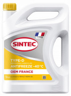 Охлаждающая жидкость Антифриз Sintec OEM France Type-D желтый -40 5 кг