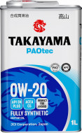 Масло моторное TAKAYAMA PAOtec 0W-20 SN plus, C5 синтетика 1 л