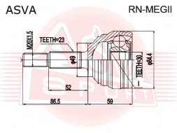 Шрус NISSAN Almera наружный 23 шлица (Пыльник+хомут+смазка)