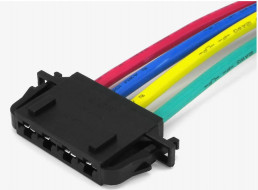 Разъем реле 4-х конт. с проводом резистора отопителя Газель NEXT, LADA Largus, VAG