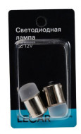 Лампа одноконтактная (габарит, поворот, стоп-сигнал) 12Vх1.5W (смещен. цоколь BAU15s) 10диодов (2шт к-т)