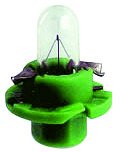 Лампа приборная 12Vх2W пластик. патрон B8,4d зеленый