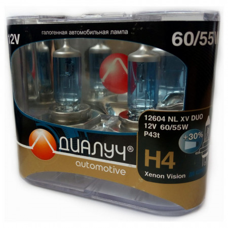 Лампа  H4 12Vх60/55W голубая +30% «Night Light Xenon Vision» (к-т 2 шт)