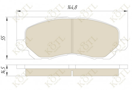 Колодка тормозная "KoTL" MITSUBISHI ASX/LANCER/OUTLANDER/DODGE CALIBER (GDB3287) (к-т 4шт) перед