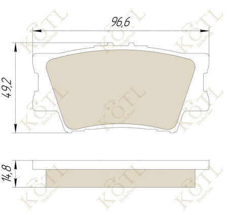 Колодка тормозная "KoTL" TOYOTA CAMRY, RAV 4, Matrix, LEXUS ES  2006- (к-т 4шт) задняя