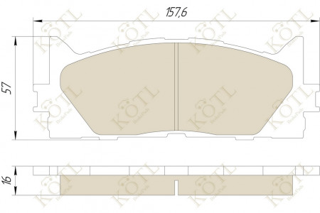 Колодка тормозная "KoTL" TOYOTA Camry V40 2006-, V50 2011-, LEXUS ES 240/350 2006-, LEXUS ES, MAZDA 3, Axela (к-т 4шт) перед