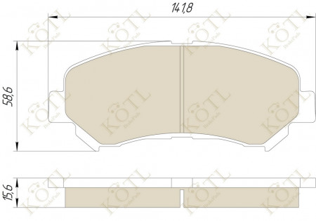 Колодка тормозная "KoTL" NISSAN QASHQAI 1.6/2.0 07-/X-TRAIL 07- (GDB3467) (к-т 4шт) перед