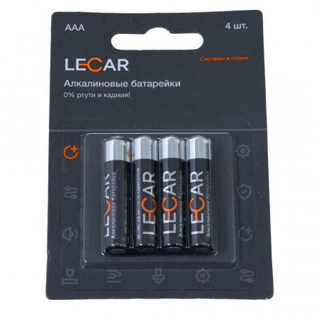 Батарейка LECAR ALKALINE AAA  (уп. 4 шт.)