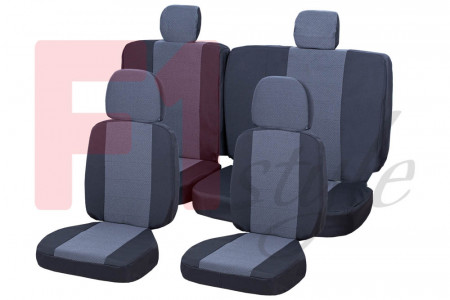 Чехлы сидений УАЗ-2360 Профи (5-ти мест.) жаккард, спинки 600мм, раскладной задний ряд, 4 съемных подголовника