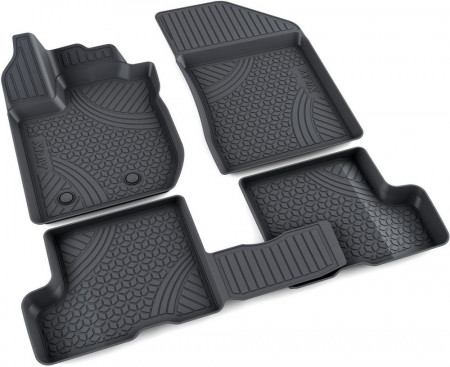 Коврики пола ВАЗ LADA X-RAY  (2015-)(к-т 4 шт) для комплектаций без вещевого ящика, резиновые