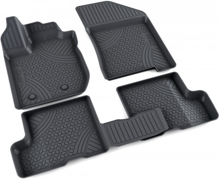 Коврики пола ВАЗ LADA X-RAY  (2015-)(к-т 4 шт) для комплектаций с вещевым ящиком, резиновые