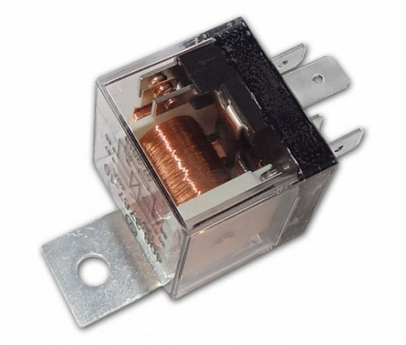 Реле универсальное 4-х контактное с кронштейном (12 В, 40 А) с диодным индикатором включения